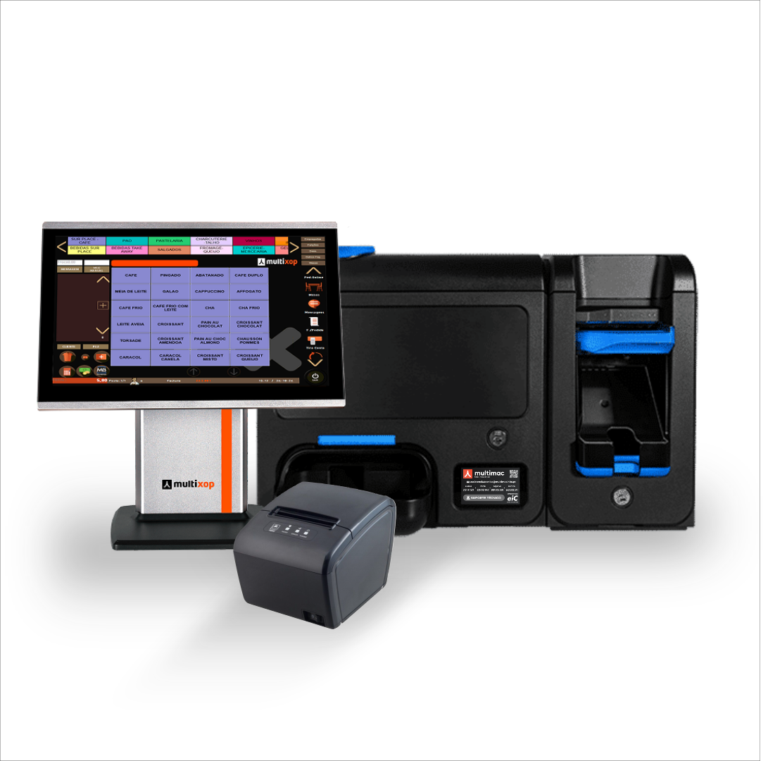 POS + Impressora + Software + Cashlogy (5 anos)